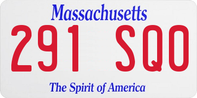 MA license plate 291SQ0