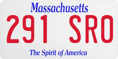 MA license plate 291SR0