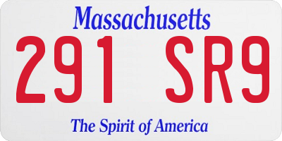 MA license plate 291SR9