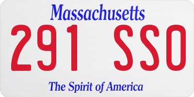 MA license plate 291SS0