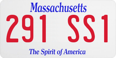 MA license plate 291SS1
