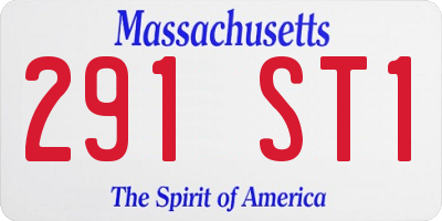 MA license plate 291ST1