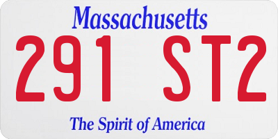 MA license plate 291ST2