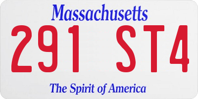 MA license plate 291ST4