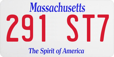 MA license plate 291ST7