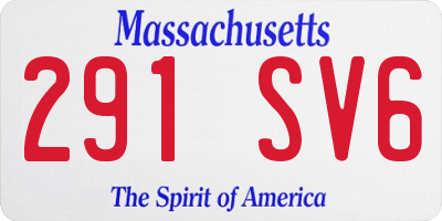 MA license plate 291SV6