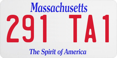 MA license plate 291TA1