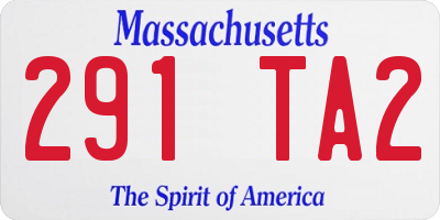 MA license plate 291TA2