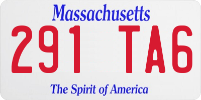 MA license plate 291TA6