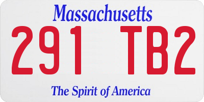 MA license plate 291TB2