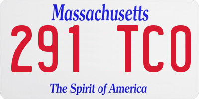 MA license plate 291TC0