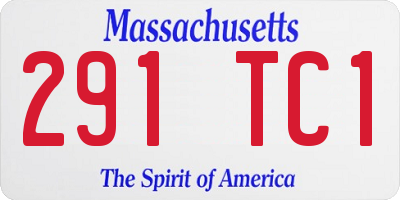 MA license plate 291TC1