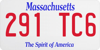 MA license plate 291TC6