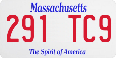 MA license plate 291TC9