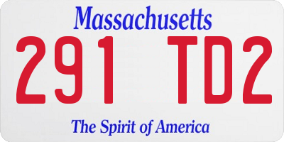 MA license plate 291TD2
