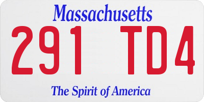 MA license plate 291TD4