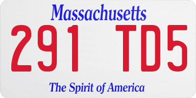 MA license plate 291TD5