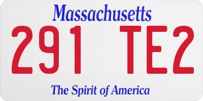 MA license plate 291TE2