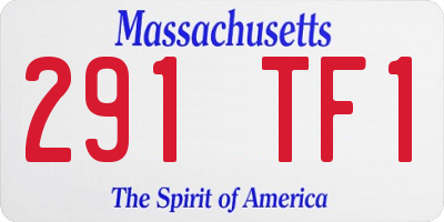 MA license plate 291TF1