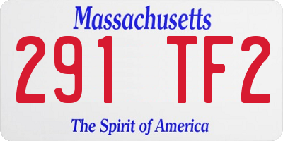 MA license plate 291TF2