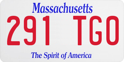 MA license plate 291TG0