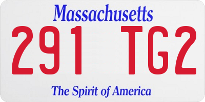 MA license plate 291TG2
