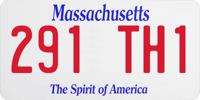 MA license plate 291TH1