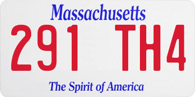MA license plate 291TH4