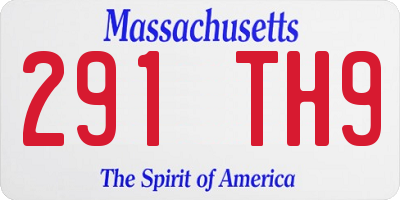 MA license plate 291TH9