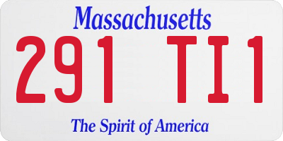 MA license plate 291TI1