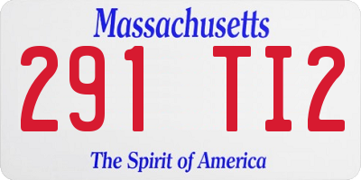 MA license plate 291TI2