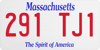 MA license plate 291TJ1