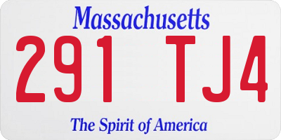 MA license plate 291TJ4