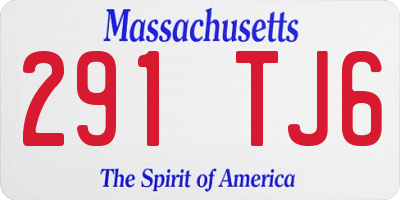 MA license plate 291TJ6