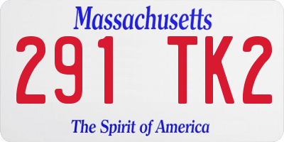 MA license plate 291TK2