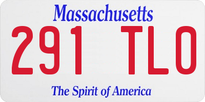 MA license plate 291TL0
