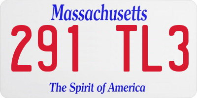 MA license plate 291TL3