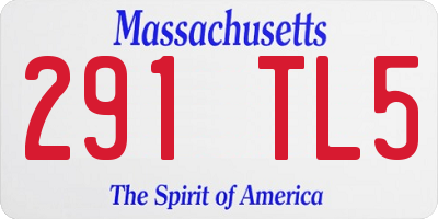 MA license plate 291TL5
