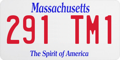 MA license plate 291TM1