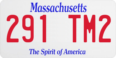 MA license plate 291TM2