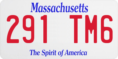 MA license plate 291TM6