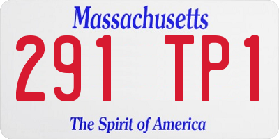 MA license plate 291TP1