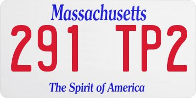MA license plate 291TP2