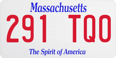 MA license plate 291TQ0