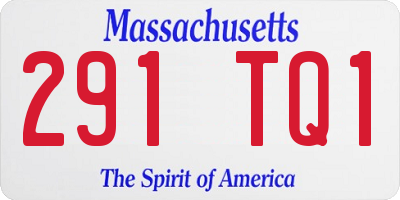 MA license plate 291TQ1