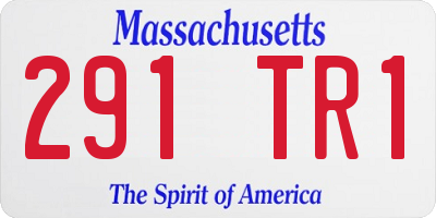 MA license plate 291TR1