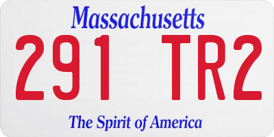 MA license plate 291TR2
