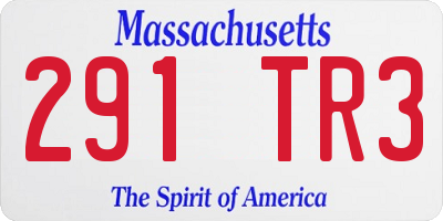 MA license plate 291TR3