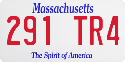 MA license plate 291TR4