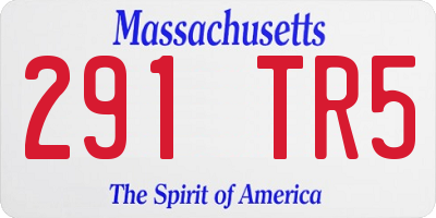 MA license plate 291TR5